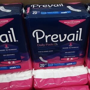 5 PACKS Prevail Daily Moderate Absorbency Regular